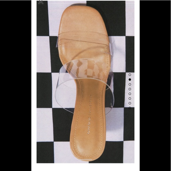 Zara clear strappy vinyl heeled sandals 6.5 like new - Picture 9 of 12